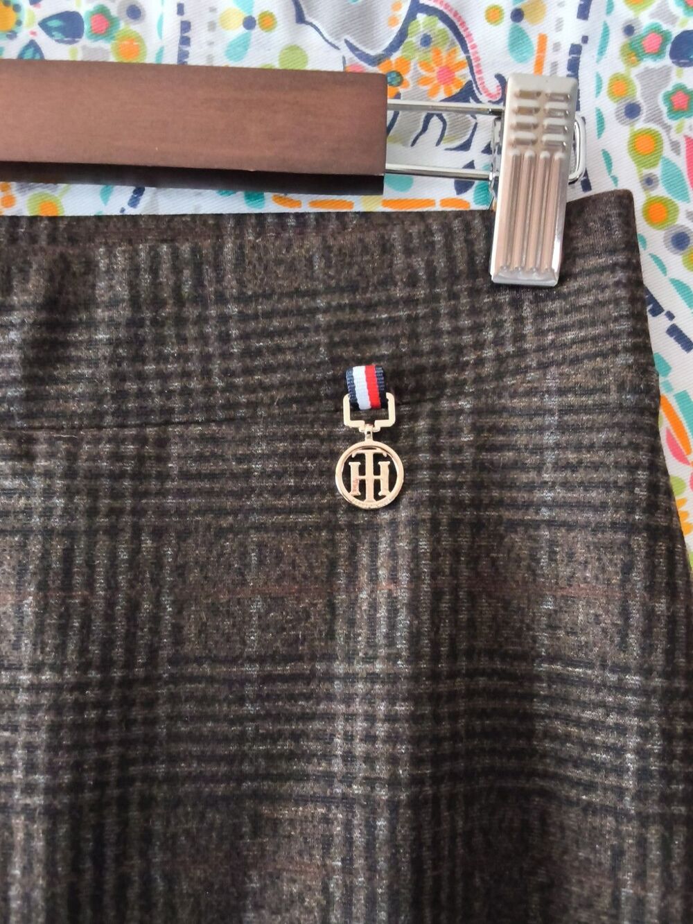 Tommy Hilfiger Pants Womens Size 4 Brown Plaid Preppy Academia Office Classic